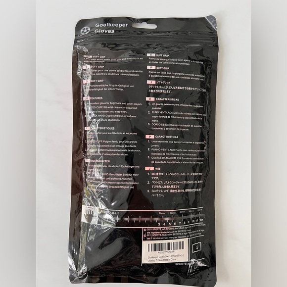 Football goalkeeper gloves, orange. size 7. (soccer) By Sports AG - Picture 3 of 7